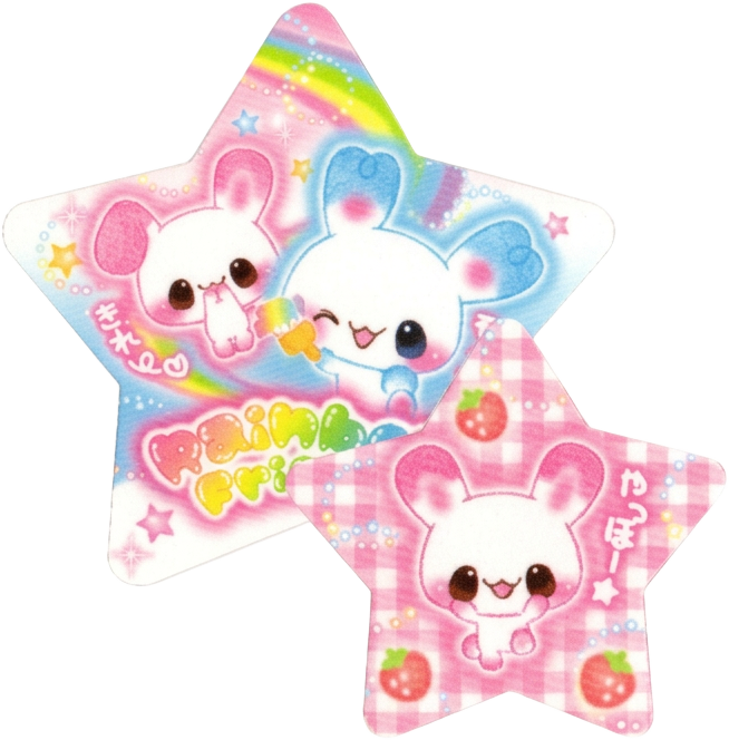 kawaii bunny star stickers